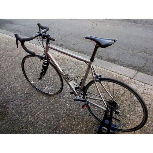 Personnel customized titanium couple bike frame with inner cable routing, brushed, made in China