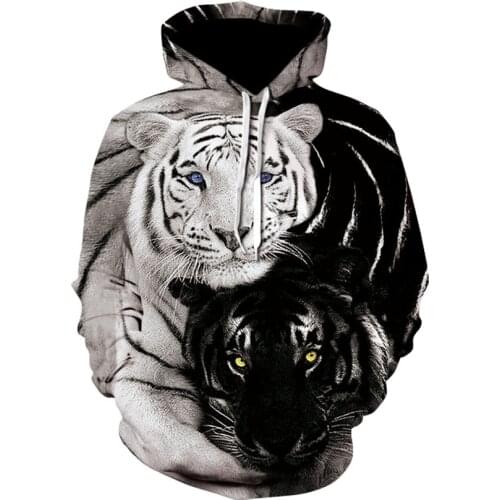 2021 New animal 3D Printed hoodie brand sweatshirt Men/women tiger hoodies Personality off white Tracksuits Casual jacket