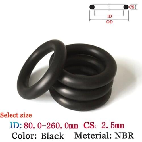 O-ring CS 2.50mm ID260mm Oring Mechanical Seal Dichting Rubber Ring CS/thickness 2.5mmGaskets O-ring Kit O rings Rubber Gasket