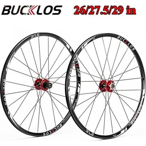 BUCKLOS Bicycle Wheelset MTB 26" 27.5" 29" Carbon Hub Wheel front 2 Rear 5 Bearings 7-11speed QR/Thru Axle Bicycle Wheel Parts