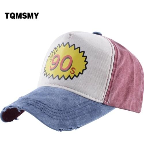 TQMSMY High Quality The 90s Cap Washed Denim Cotton Cap for Men and Women Baseball Hats Gorras Snapback Men Baseball Caps TMA12