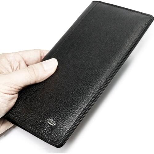 High Quality Thin Mens Wallets Genuine Leather Soft Cowhide Card Holder Zipper Coin Pocket Money Clips