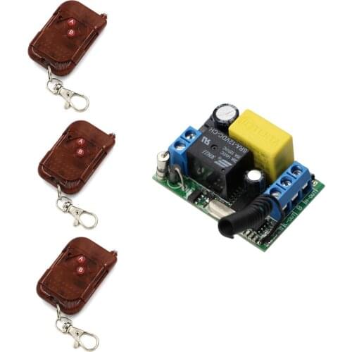 High Quality AC220V RF Wireless Switch 10A Relay Receiver and Remote Controllers For Light Switch 315/433Mhz