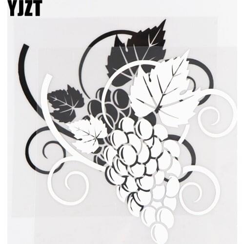 YJZT 15.5×15.1CM Lovely Grape Vinyl Decals Modern Art Design Car Stickers Black / Silver 10A-0820