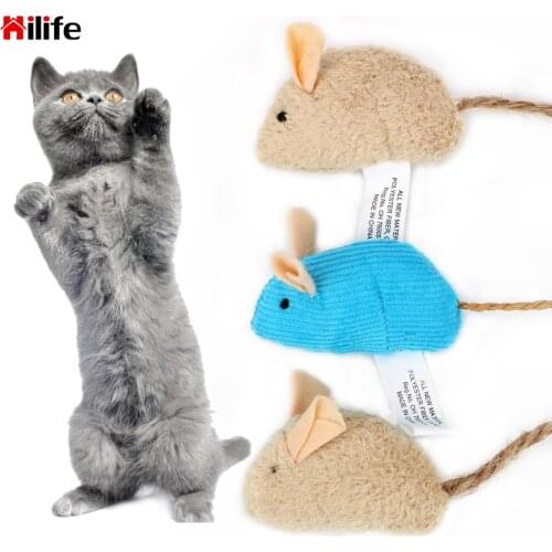 Funny Pet Cat Toys Teeth Grinding 3 Pieces/set Simulated Plush Mouse Mouse Trainning with Catnip Interactive Chewing Toy