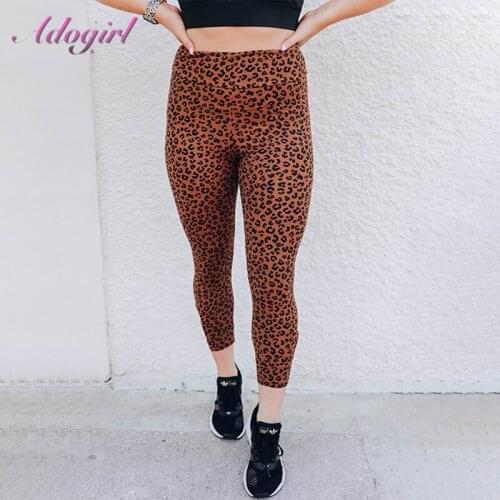 Women Sportwear Leggings Casual Leopard Print High Waist Stretch Jogger Yoga Pants Outfit Joggers Sweatpants Streetwear Trousers