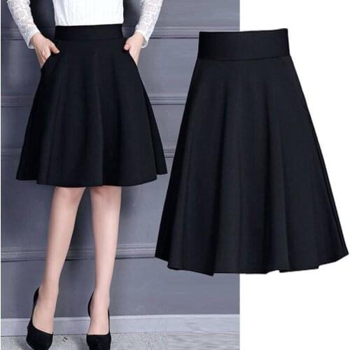 Woman Skirts 2021 Spring Summer Short Skirt with Pockets Womens High Waist Square Dance A- line Skirt Mujer Faldas Saias Mulher