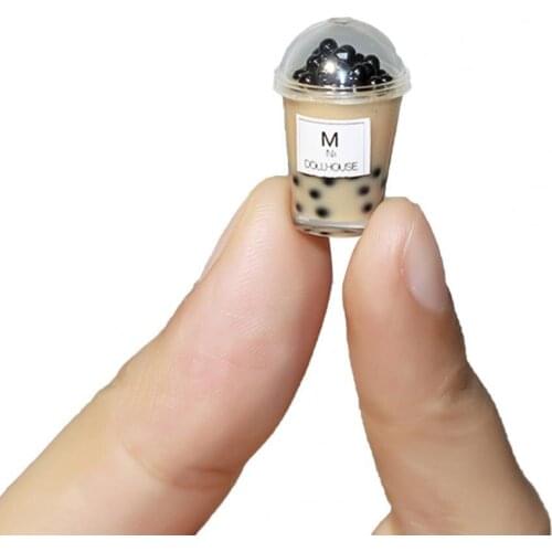 1/12 Dollhouse Miniature Food Mini Latte Bubble Milk-Tea Model Toy Ornament Simulation Model DIY Crafts Phone Shell Patch Arts
