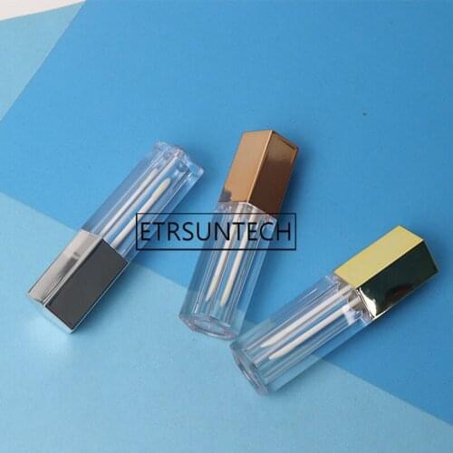 100pcs Empty Plastic Pentagon Packaging Lipgloss Tube With Wand Cosmetic Container Lip Gloss Tube