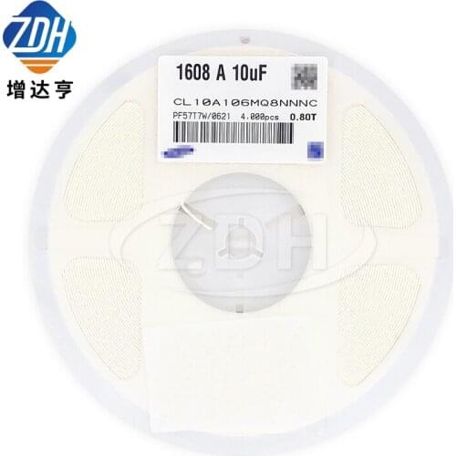 200pcs/ceramic capacitor 0603 106M 10UF 6.3V 10V 16V 25V X5R 20% 1608