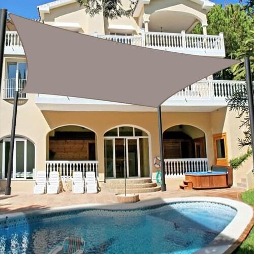 4x6m 4200D Waterproof Polyester Shade Sail Garden Terrace Canopy Swimming Sun Shade Camping Yard Sail Awning Garden Parasol