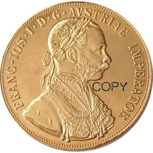 1872-1889) Austria Different Dates Habsburg 4 Ducats - Franz Joseph I Diameter 40MM Real Gold-Plated Coins COPY