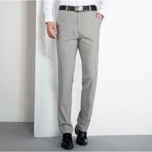 MRMT 2021 Brand Summer New Mens Trousers Leisure Pants Middle-aged Pants for Male Flax Thin Loose Straight Trouser