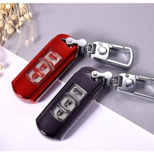 For Mazda TPU Key Case Cover Holder Car Ring Keychain New Style CX-3 CX-4 CX-5 CX-7 CX-9 2 3 5 6 Interior Decoration Accessories