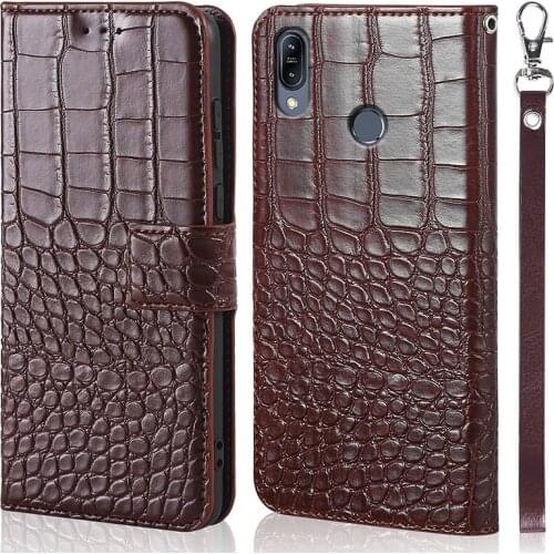 DOREXLON Phone Case flip Crocodile texture leather Phone Case For Asus Zenfone Max M2 ZB632KL ZB633K 6.3 inch Case Cover