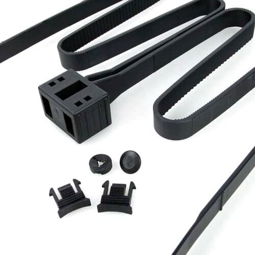 Black Tactical TMC detachable Fold Plastic Dummy Restraints CS Decorative Belt Cable Tie Strap Black