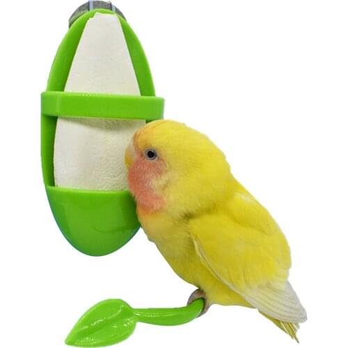 Parrot Feeder with Standing Rack Fruit Vegetable Holder Plastic Hanging Food Container Cage Accessories Pet Bird Supplies