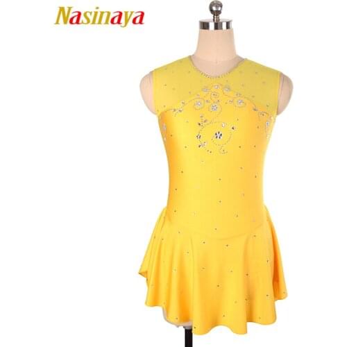 Nasinaya Figure Skating Dress Customized Competition Ice Skating Skirt for Girl Women Kids Patinaje Gymnastics Performance 221