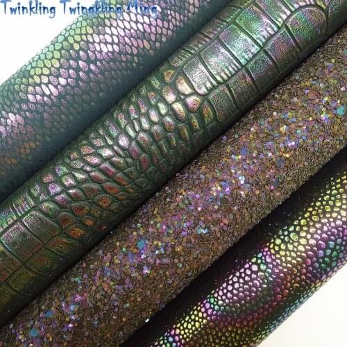 Purple Glitter leather, Metallic Synthetic Leather, Caviar Crocodile Faux Leather Sheets For Bow A4 21x29CM Twinkling Ming KM240