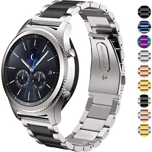Metal Bracelet for Samsung Galaxy Watch 46mm Gear S3 Watch 3 45mm Stainless Steel 22mm 20mm Band for Active 2 Amazfit GTR Strap
