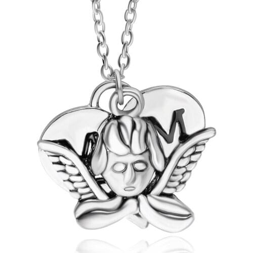 Fashion Accessories Creative Angel MUM pendant Necklace of high quality Jewelry Mothers Day Gift