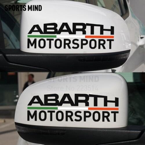 10 Pairs Rearview Mirror Stickers Decal For ABARTH FIAT 500 Punto Ducato Stilo Bravo Grande Punto Panda Linea Doblo Accessories