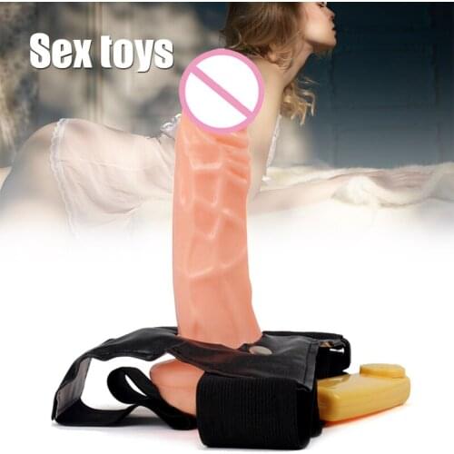 Newly Wearable Simulation Penis 15*4CM Vibration Adjustment Sex Toys Remote Control Penis with Balls for Men Women