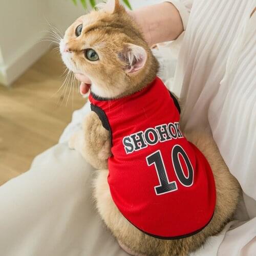 Cat clothing breathable mesh vest summer thin dog clothing puppet cat cute summer pet clothing