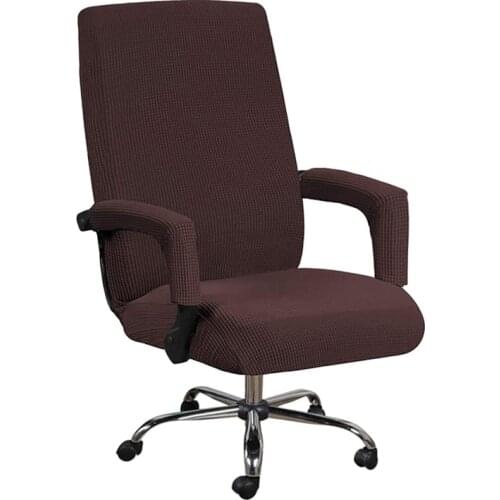 Office Rotating Computer Chair Cover Elastic Office Lift Computer Chair Cover Anti-dirty Removable Seat Cover with Armrest