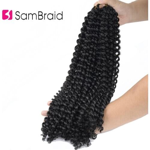 SAMBRAID Passion Spring Twist Hair 18 Inch Crochet Braid Faux Soft Locs Crochet Hair Synthetic Braiding Hair Extensions