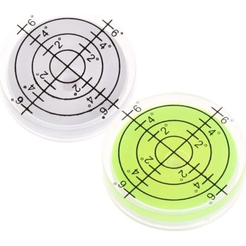 32x7mm Bulls-eye Bubble Degree Marked Surface Spirit Level For Camera Circular
