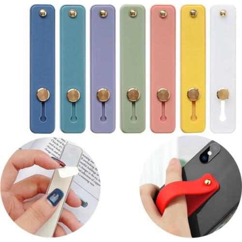 Candy Color Finger Ring Holder Silicon Phone Hand Band Holder For iPhone Wristband Strap Push Pull Grip Stand Bracket Hot sale