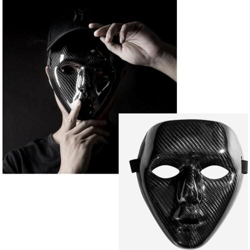 Twill Carbon fiber Prom Villain death knell Halloween face shield