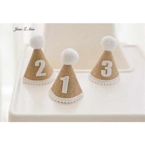Jane Z Ann INS Nordic Mori Birthday Hat Linen Lace Baby Birthday Party Photography Prop Photography Baby Tip Hat