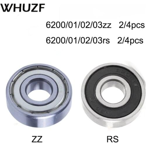 2/4PCS Deep groove ball bearings 6200Z 6201RS 6202zz 6203rs 6204 6205 6206 6207 6208 ZZ 2RS