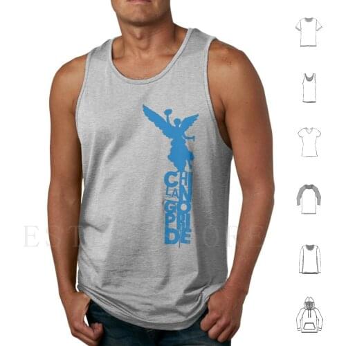 Chilango Pride / Orgullo Chilango Logo Blue Tank Tops Vest Sleeveless Mexico Mexico City Cdmx Angel Independencia Angel