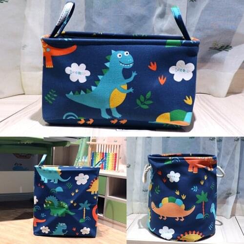 Cute Dinosaur Design Cartoon Laundry Basket Foldable Dirty Clothes Storage Organizer Kids Toy Collection Storage Box