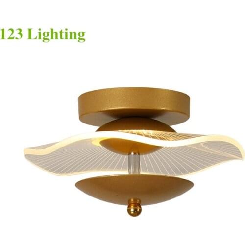 Modern Aisle LED Ceiling lights Bedroom Stairs Ceiling lamp Small Gold Black Metal Acrylic Round Indroom Hanging Light Fixtures