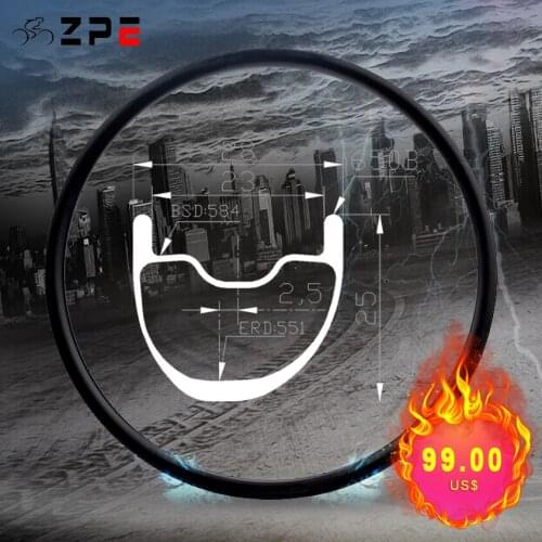 Super Light 300g Only MTB Bicycle Rim 25x28m Carbon Mtb Rims 27.5er Hookless Mountain Bike Tubeless Carbon Rim 24H 28H