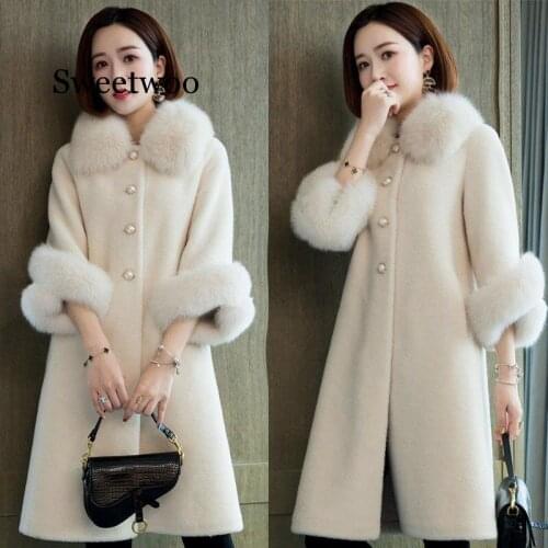 SWEETWOO Long Fur Coats