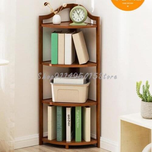 Corner Bookshelf Floor Bookcase Desktop Storage Desk Storage Children Simple Living Room Simple Bedroom Storage Rack