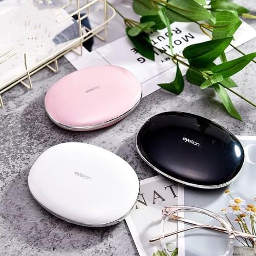Ultra-thin Magnetic attraction Round contact lens case with mirror storage box Lens container gift elegant Eye contacts case