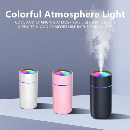 320ml Color Cup Air Purifier USB Air Humidifier Diffuser Car Mist Maker With 7 Colors LED Lights Office Car Air Purifier