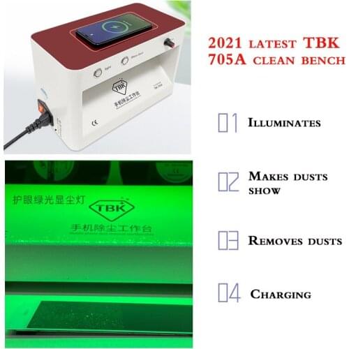 TBK 705A dust-free workbench, green light shows dust, white light wind speed adjustable,activated carbon dust collection