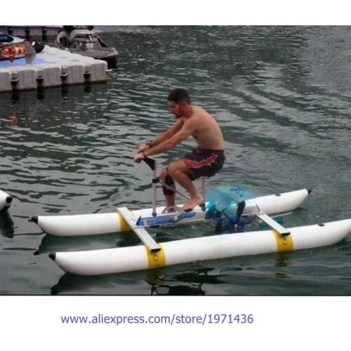 Waterpark Portable Folding Amusement Park Equipment Water Bicycle Foot Operated Pedal Water Bike For Teenager Adults