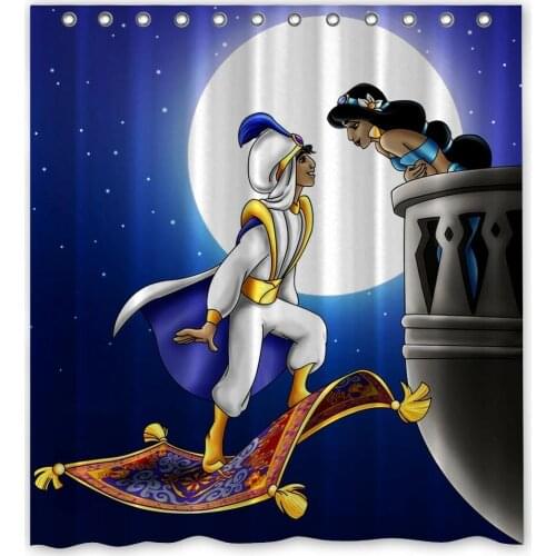 Aladdin Jasmine Romantic Love Movie Custom Shower Curtain