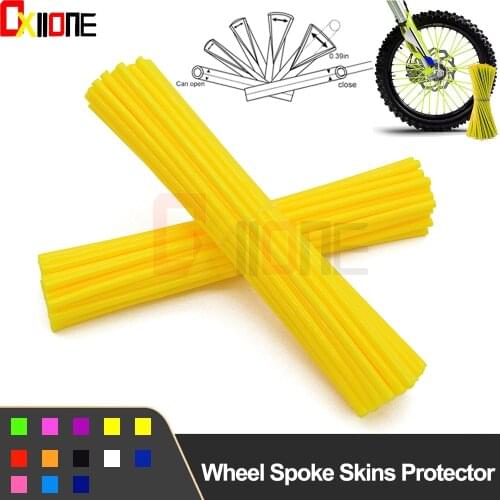 Motocross Motorcycle Wheel Protector Rims Skin Covers Pipe For Suzuki RM RMZ RMX DR Djebel 85 125 250 400 450 S SM XC SB Parts