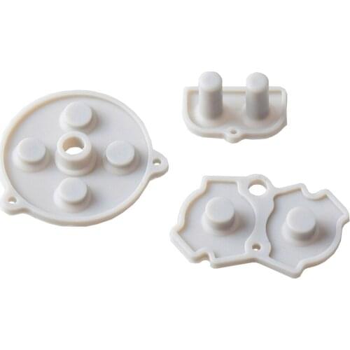 10sets For GBA conductive adhesive Silicon Rubber keys three-piece for GameBoy Advance set Start Select Keypad Buttons