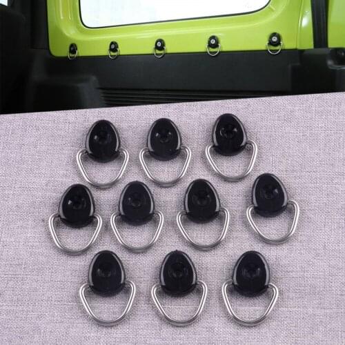 10pcs/Set Car Tail Box Tie-Down D-Ring Pull Buckle Accessories Fit for Suzuki Jimny 2019 2020 2021 JB64 JB74