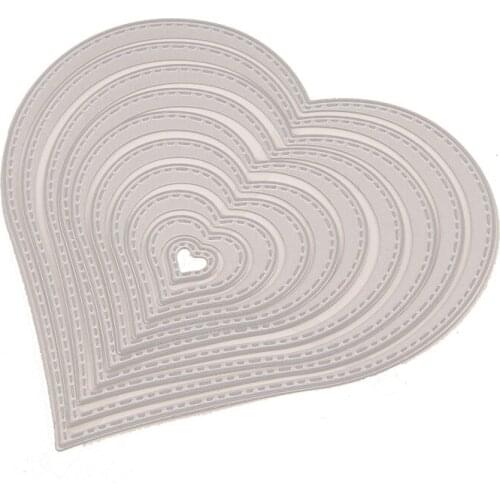 10 Pcs Scrapbooking Cutting Dies 2020 Heart Stencil Scrapbook Paper Cards Craft Embossing DIY Die Cut